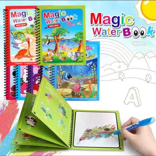 Magic Water Book – Reusable Painting &amp; Coloring with Magic Pen 🎨✨
