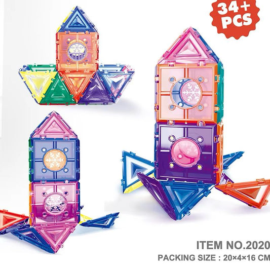 🧩 Transparent Construction Block Set – 25 Pcs Educational Toy