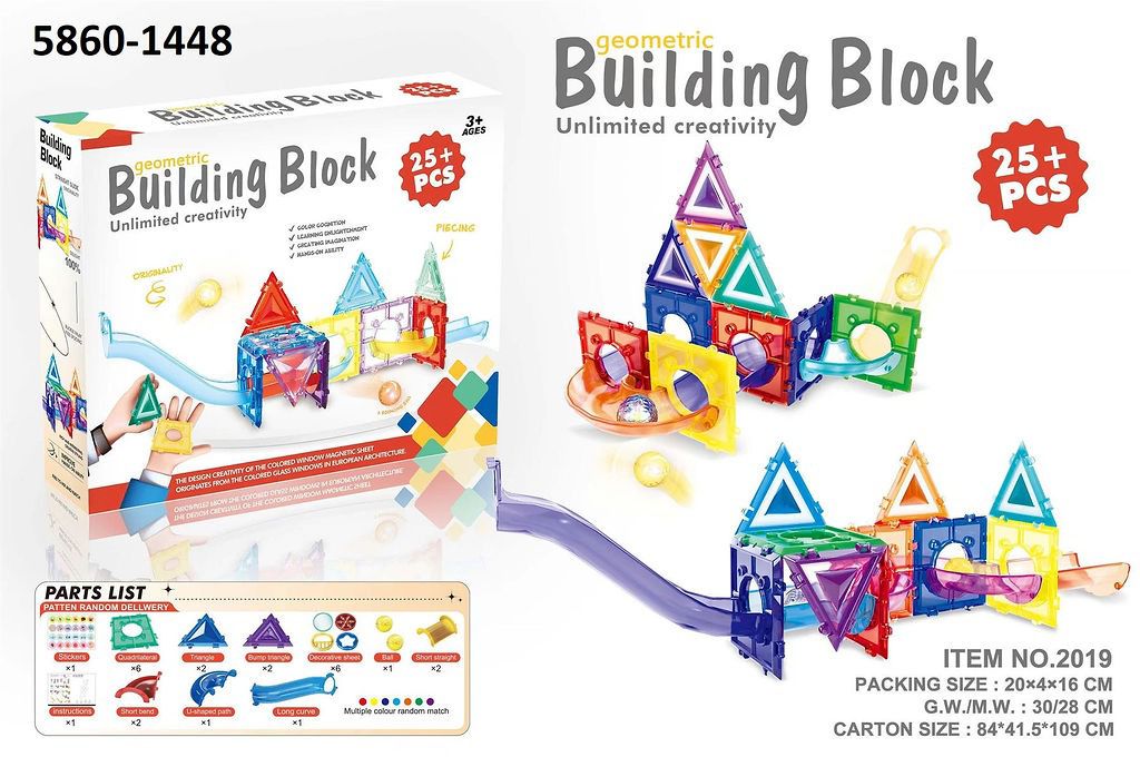 🧩 Transparent Construction Block Set – 25 Pcs Educational Toy
