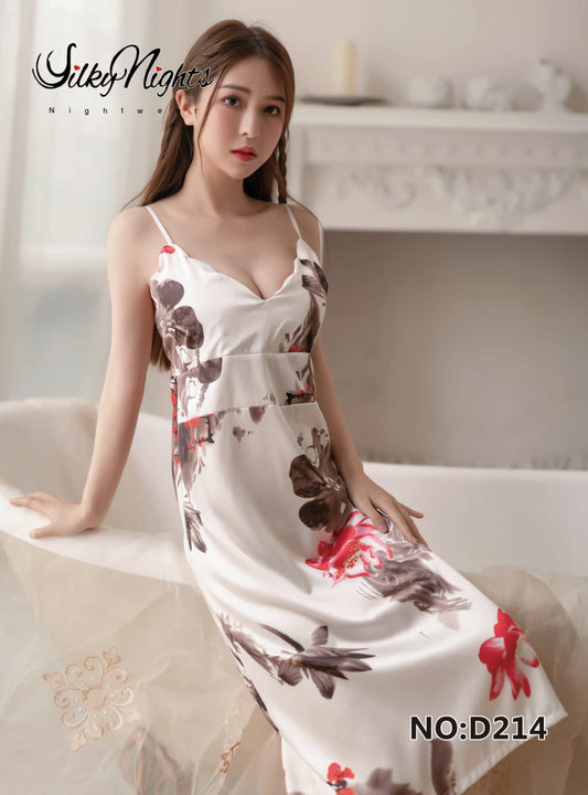 🌸 SilkyNights – Premium Floral Nightwear