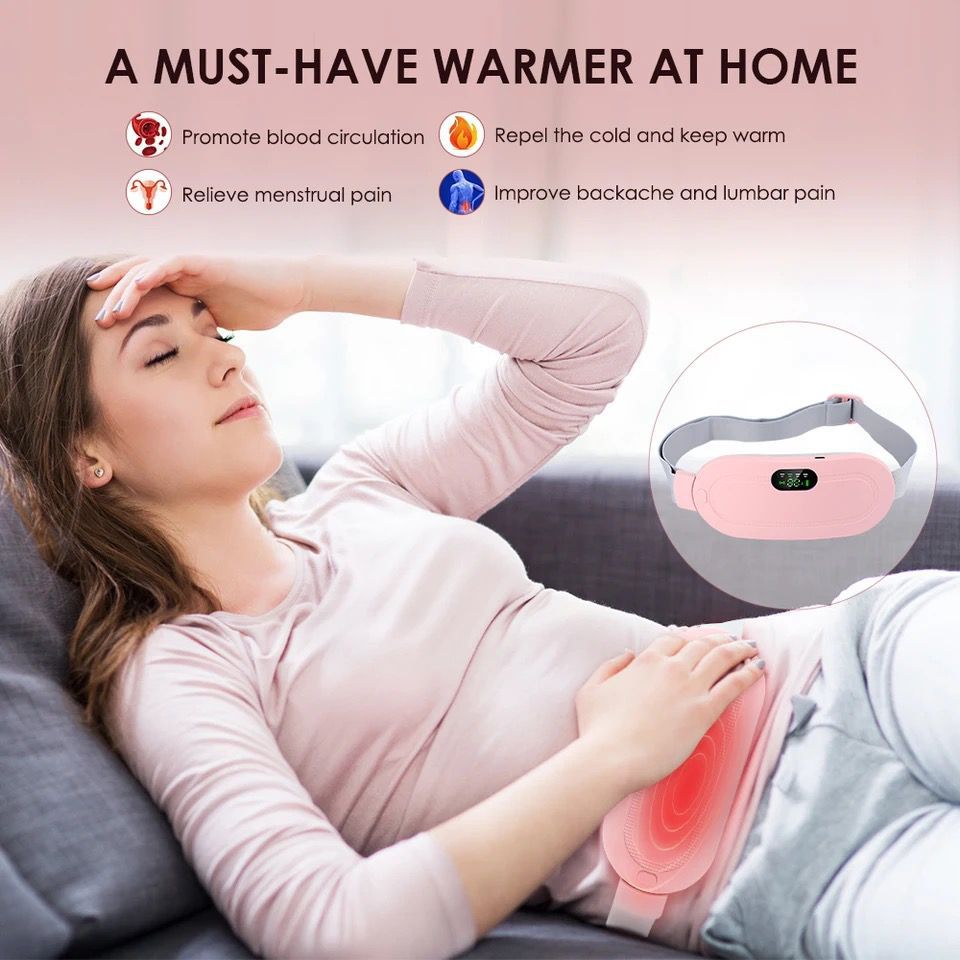 Period Cramp Massager Pain Relief Belt 💖✨