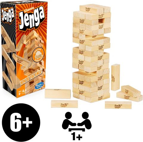 🎲 Imported Wooden Jenga Board Game – Fun for Family &amp; Friends 🎉