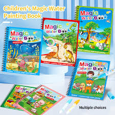 Magic Water Book – Reusable Painting &amp; Coloring with Magic Pen 🎨✨