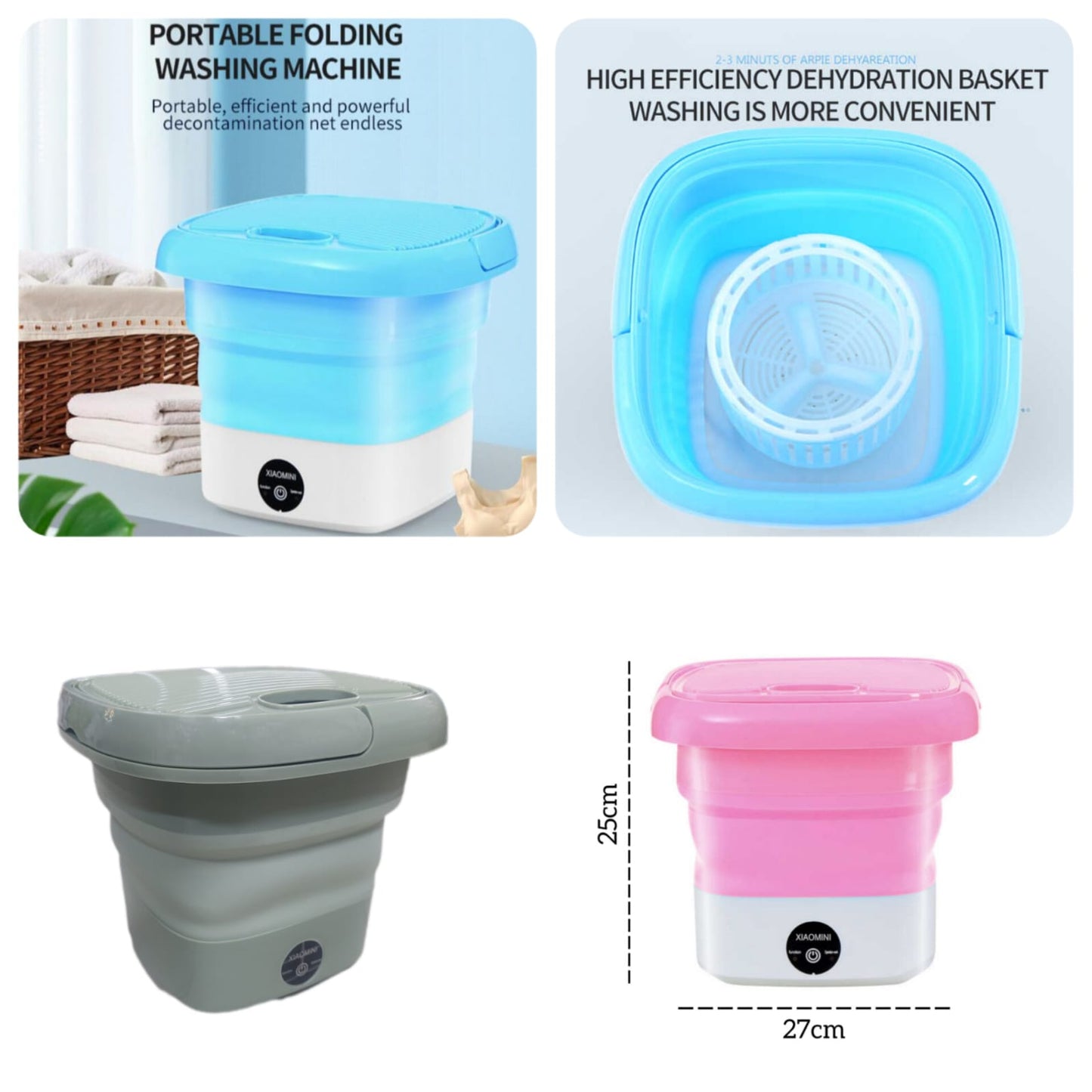 🌀 Foldable Mini Washing Machine 🌀