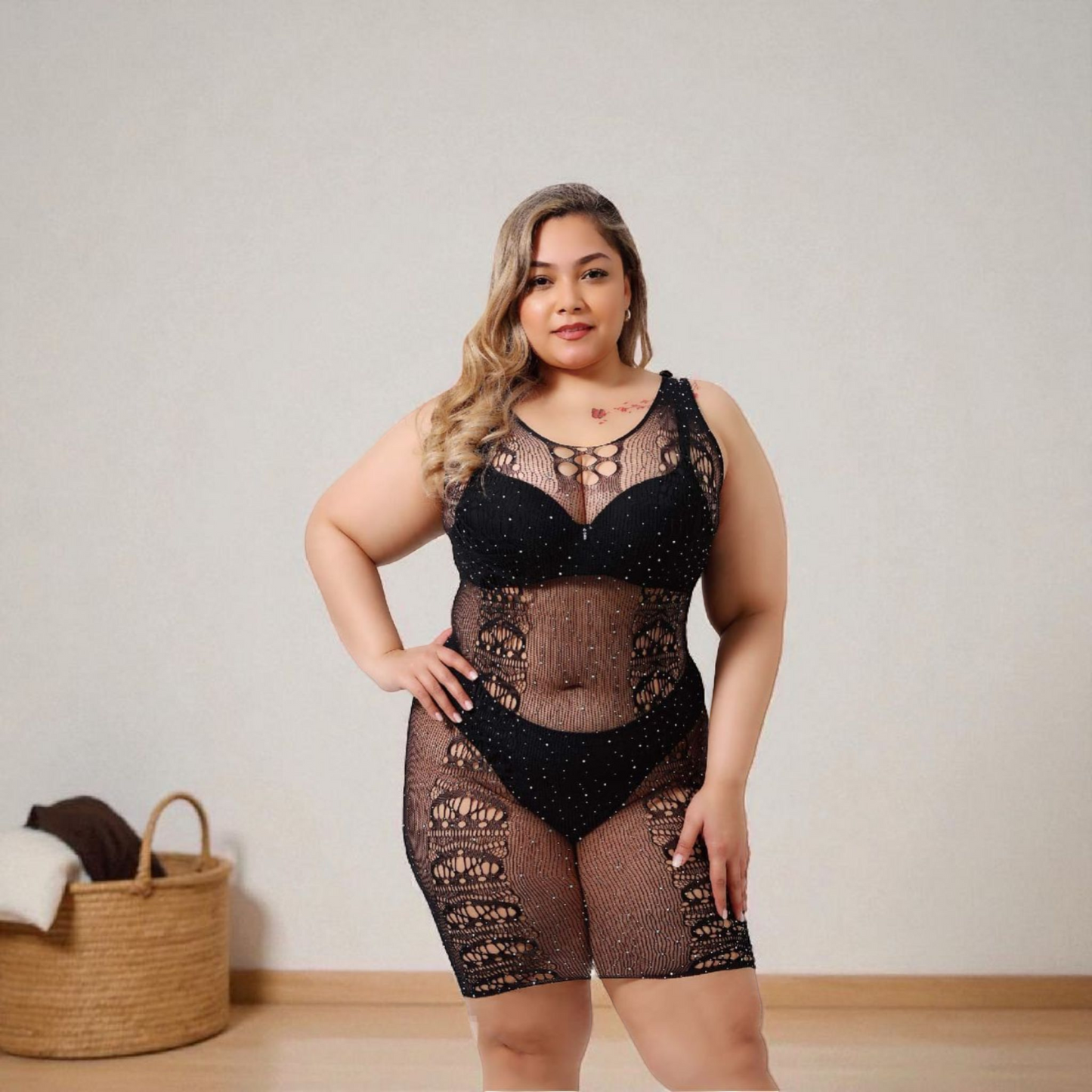 Premium Black Body Stocking – Stretchable Comfort Fit (Size 38/40)