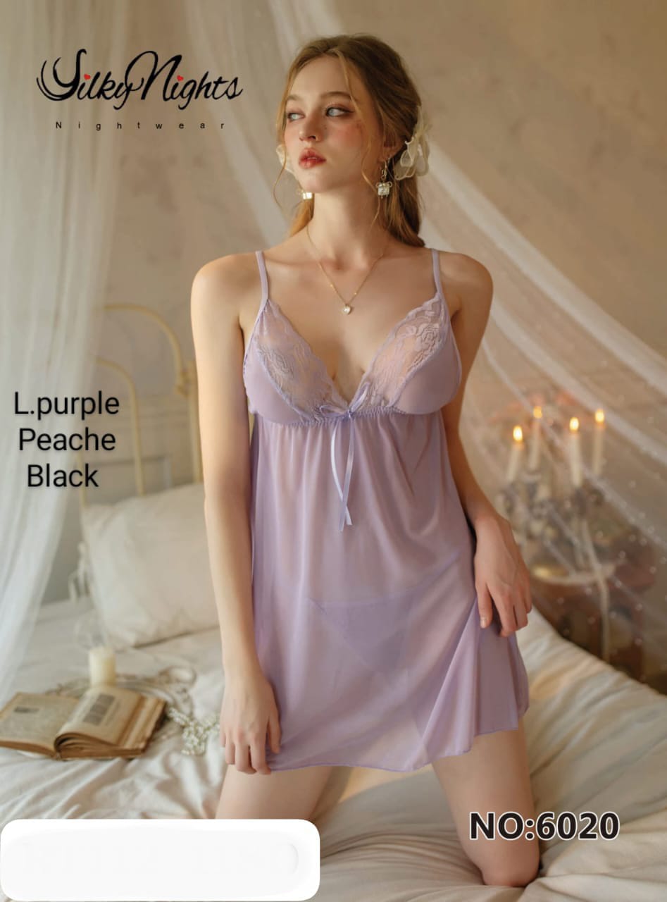 SILKY Fancy Short Lingerie – Full Net Stretchable Fabric (Free Size)