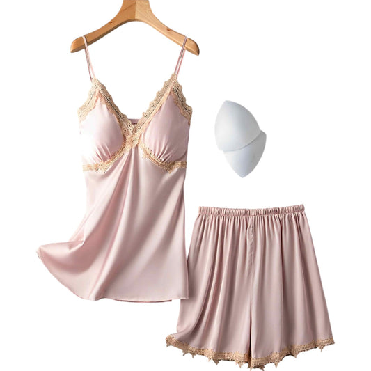 🌙 Elegant Satin 2-Piece Nightwear Set
